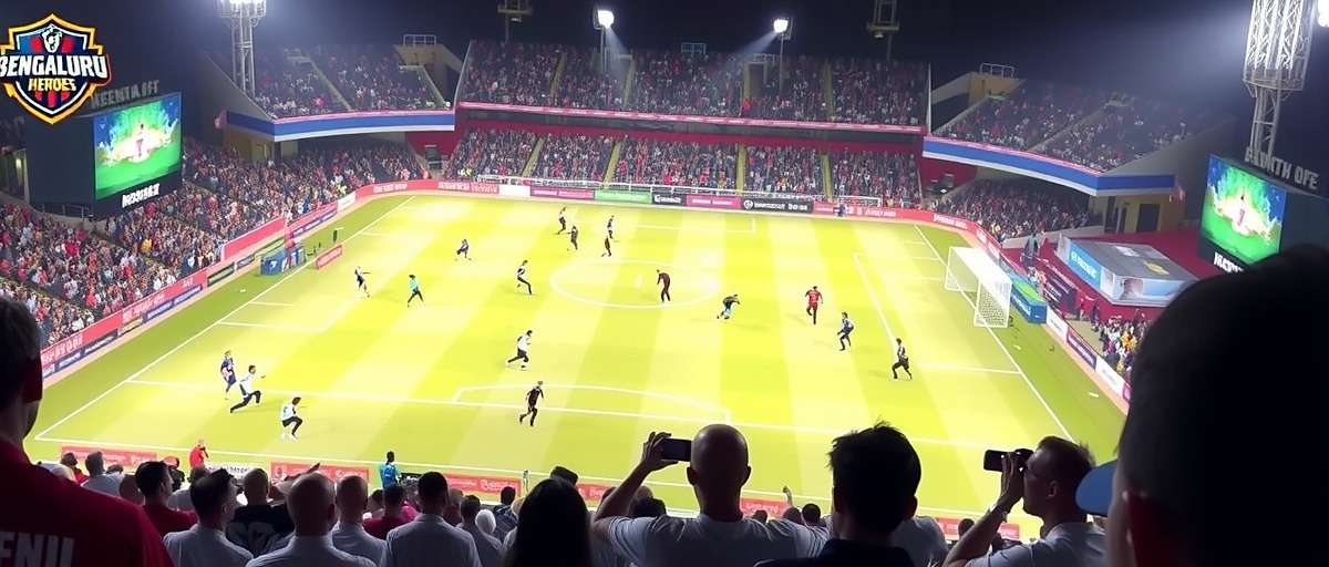 Bengaluru FC Heroes offline tournament with players competing on stage